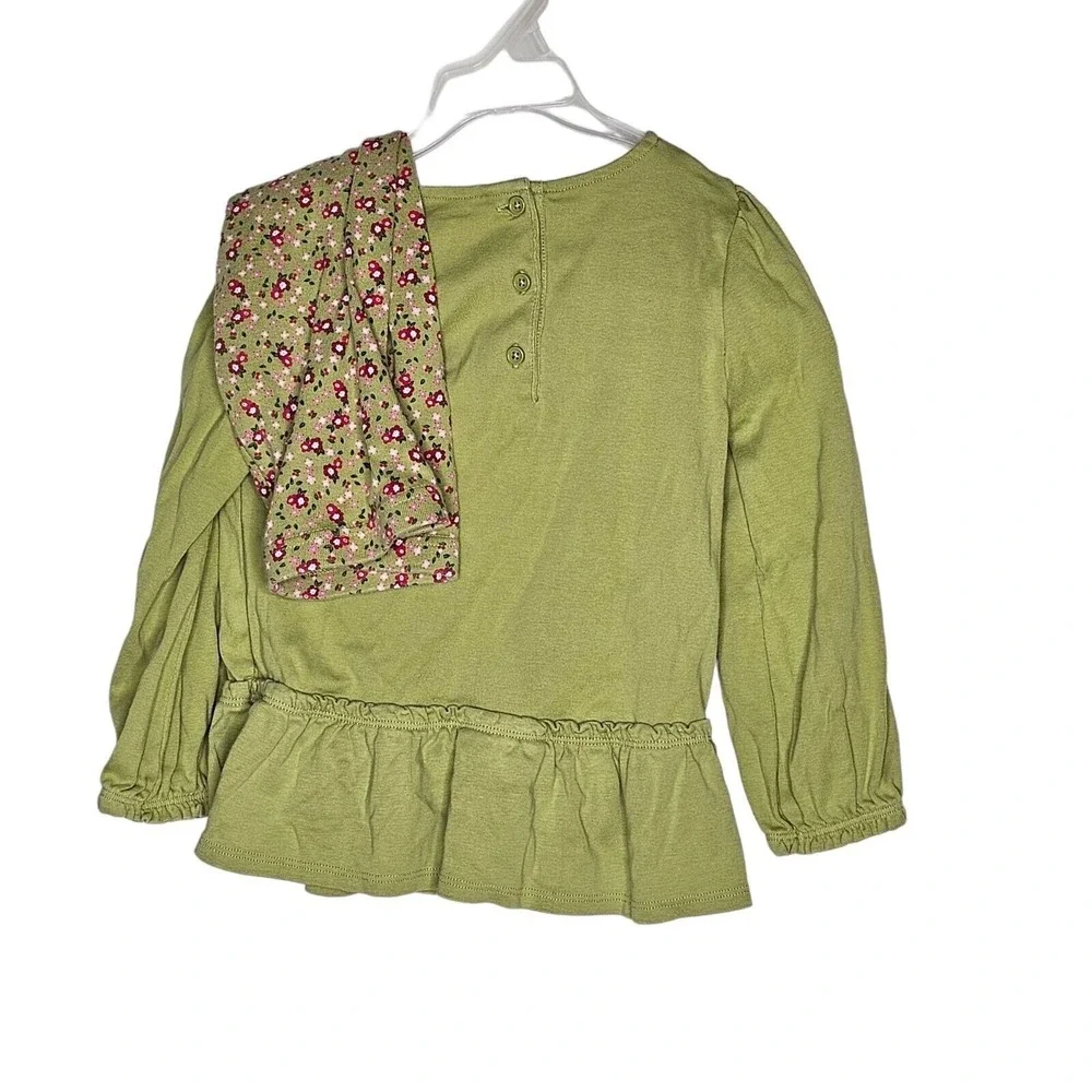 Gymboree Fall Green Outfit Set Tunic Top Leggings Green Floral 5T‎